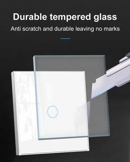 SRAN Smart Switch mit Wandsteckdose 16A EU, Tuya Smart Life Home Touch Sensor WiFi Lichtschalter Weiß.