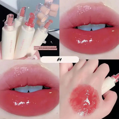 Mirror Dyeing Lip Gloss Moisturizer Liquid Lipstick Waterproof Long Lasting Red Lip Tint Korean Makeup Cosmetic.