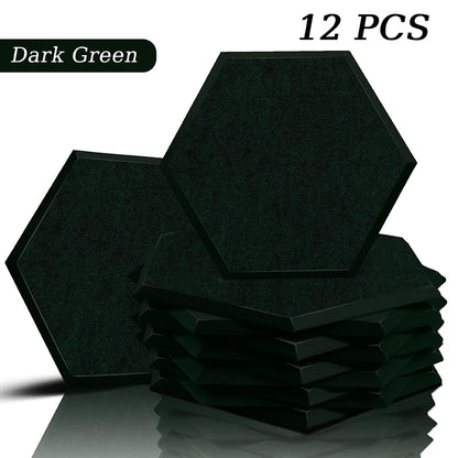 TOUO Sound Absorbing Panel 12 Pcs Studio Acoustic Panel High Density Insulation Acoustic Treatment Drum Room Wall Soundproofing