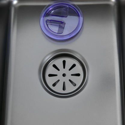 Küchenspüle aus Edelstahl mit ausziehbarem Wasserhahn, Wasserfallspüle mit Digitalanzeige, multifunktionale Küchenspüle für die Arbeitsstation