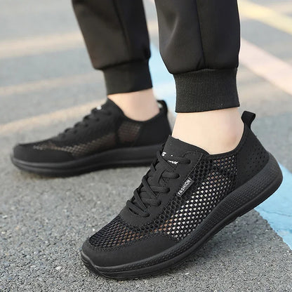YRZL Sneakers Men Shoes Hollow Mesh Breathable Outdoor Casual Shoes Comfortable Walking Non Slip Big Size Mens Sneakers.