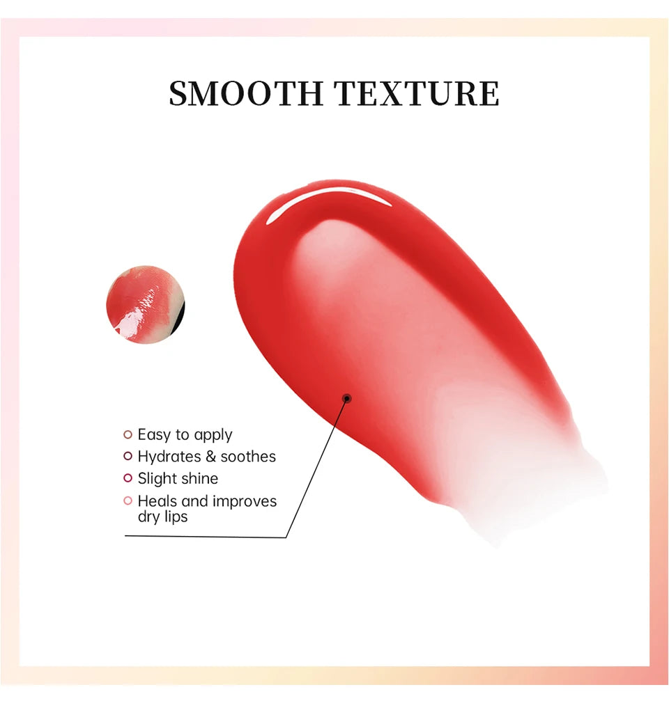 3pcs/Kit Butter Moisturizing Lip Gloss Oil Jelly Lipgloss Liquid Lipstick Lip Tint Brown Sugar Crystal Lip Balm.