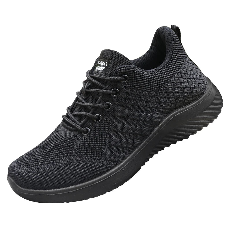 Men's Solid Lace-Up Casual Shoes, Lightweight Outdoor Sports Shoes Suitable for All Seasons Training and Exercise, Lightweight, Breathable and Non-Slip, Ideal for Leisure Walking Enthusiasts.
