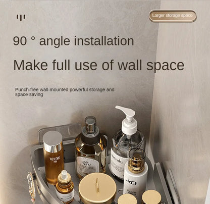 2PCS Badezimmer Regale Küche Lagerung Organizer Kunststoff Shampoo Rack Dusche Regal Bad Zubehör Kein Bohrer Regal