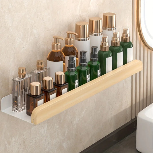 1PC Wandregal Kein Bohren Badezimmer Aufbewahrung Organizer für Shampoo Home Hotel Verwenden Badezimmerzubehör Schwimmendes Regal