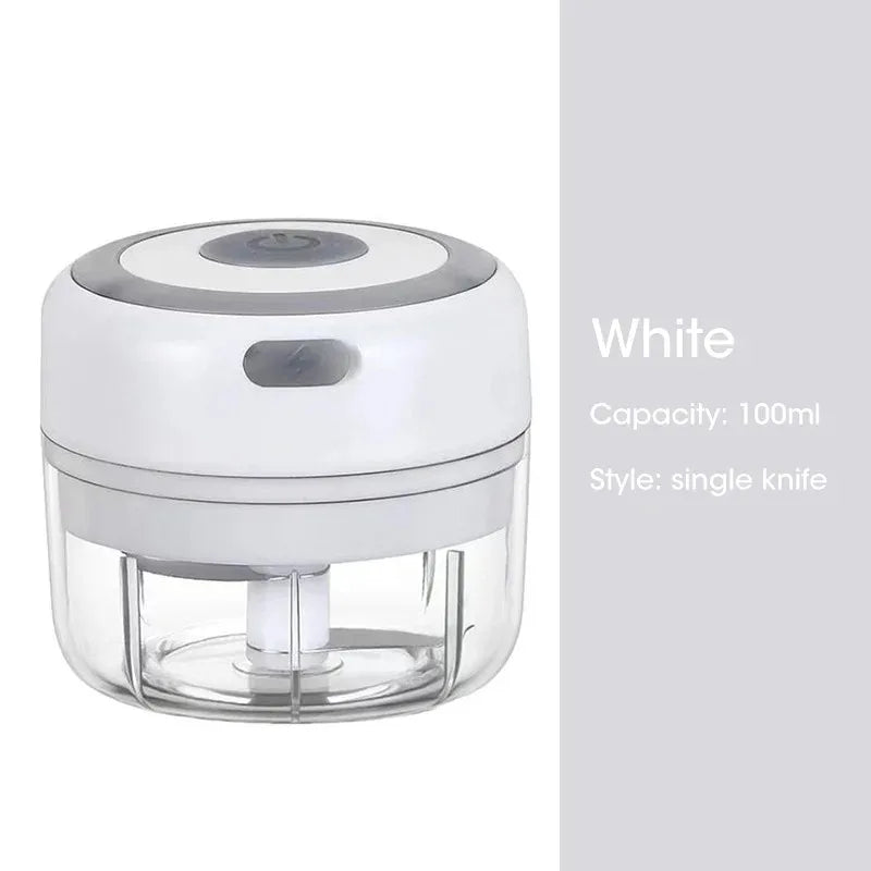 100ML/250ML Mini Electric Garlic Chopper USB Meat Grinder Garlic Masher Machine Sturdy Durable Crushed Ginger Vegetable Crusher.