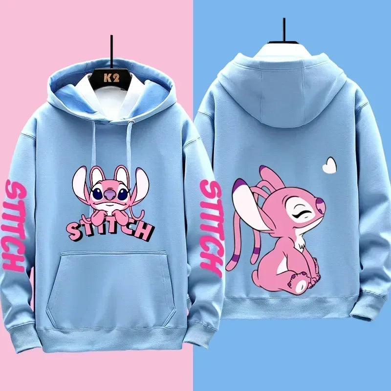 Disney Stitch Different Couple Outfits for Men and Women Casual Sweatshirts Hooded Jackets and Clothes.