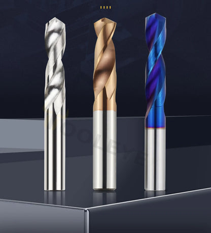 TOOLEYE Hartmetallbohrer Hartmetallbohrer Wolframstahl Spiralbohrer für Metallbearbeitung CNC-Drehmaschine Bohrwerkzeuge 1,0–20,0 mm