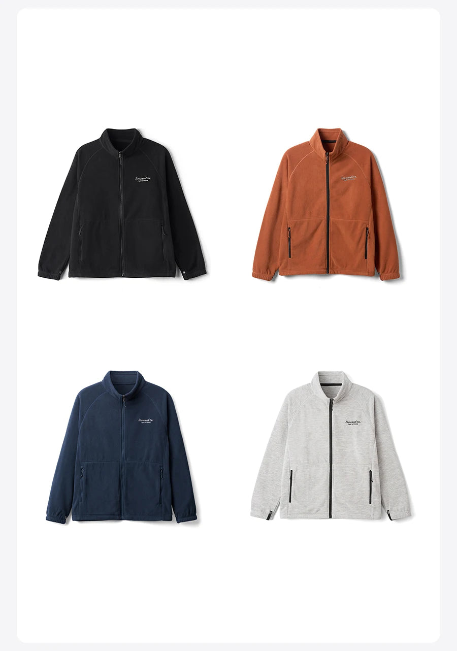 SIMWOOD 2025 Autumn Winter Men's Anti Static Polar Fleece Jacket 300gsm Anti-Electricity Coat Regular Fit Warm Fleece for Daily.