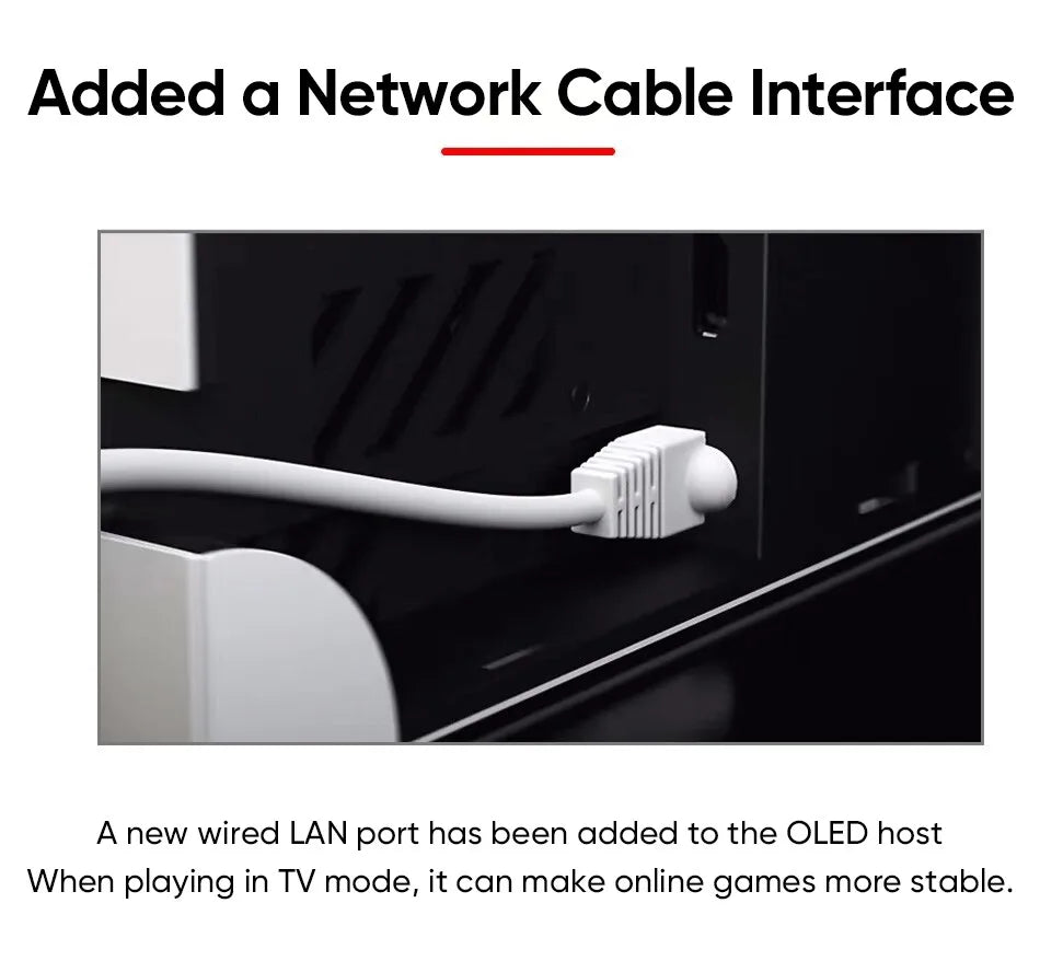 Nintendo Switch OLED Model 7 Inch Screen Joy‑Con Handle Enhanced Audio Adjustable Console Stable TV Mode Video Game.