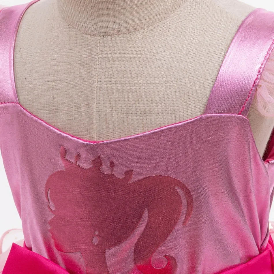 Baby Mädchen Kleider Barbie Prinzessin Cosplay Mädchen Rock Mesh Flauschigen Geburtstag Party Kleid Halloween Leistung Kleid Kinder Kleidung.