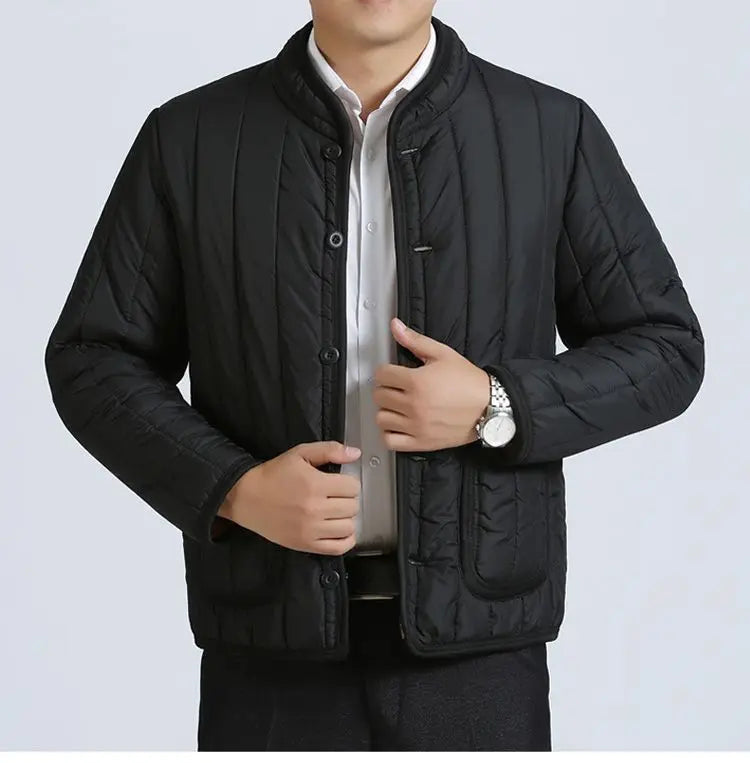 Short Velvet Thickened Labor-insured Cotton Jacket for Men's Winter Top Coat.