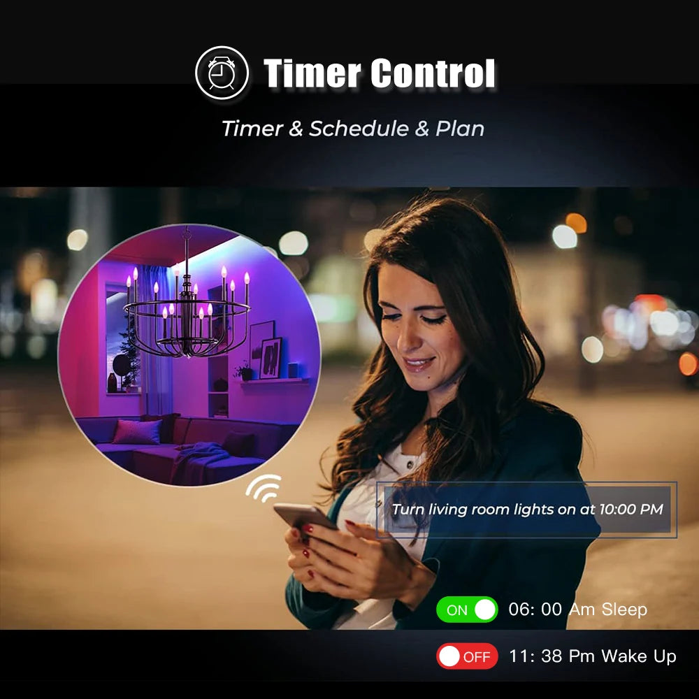 Smart WiFi Zigbee LED Glühbirne Dimmbar E27 E14 GU10 RGBCW 3000-6000K LED Kerze Lampe Für Ewelink APP Alexa Google Hause Yandex.
