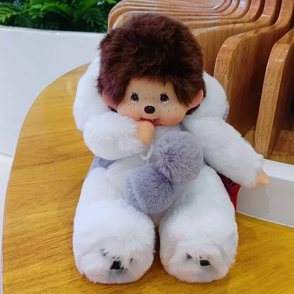 2023 New 20cm Kawaii Cartoon Animation Doll MONCHICHI Children's Birthday Gift Christmas Gift Wedding Supplies Doll.
