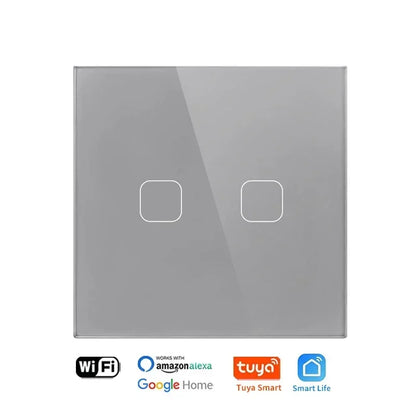 Smart Switch ohne Neutralleiter 1 2 3 4 Gang Wifi Wandleuchte Touch-Schalter Eu 220 V Tuya Smart Home unterstützt Alexa Google Home