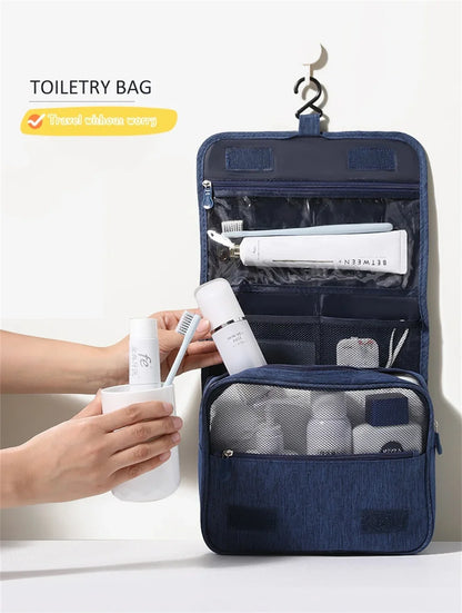 Foldable Toiletry Bag Organizer Hanging Storage Bathroom Makeup Case Cosmetic Bag Travel For Travel Business.