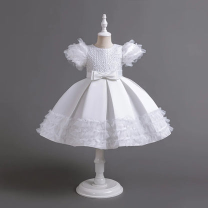 Hetiso Mädchen Pailletten Prinzessin Kleid flauschige Tutu Ärmel Geburtstags feier Leistung Hochzeit Ballkleid Kinder Kleider 3 6 8 10 Jahre