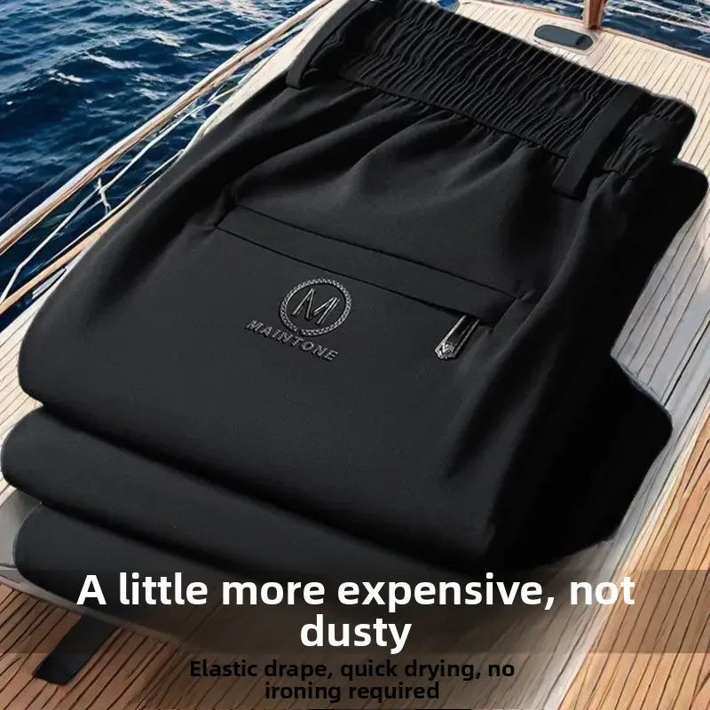 Lässige Herrenhose mit geradem Bein, verschleißfeste Arbeitskleidung für Büro und den täglichen Gebrauch, elastische Taille, lange Sport- und Freizeithose.