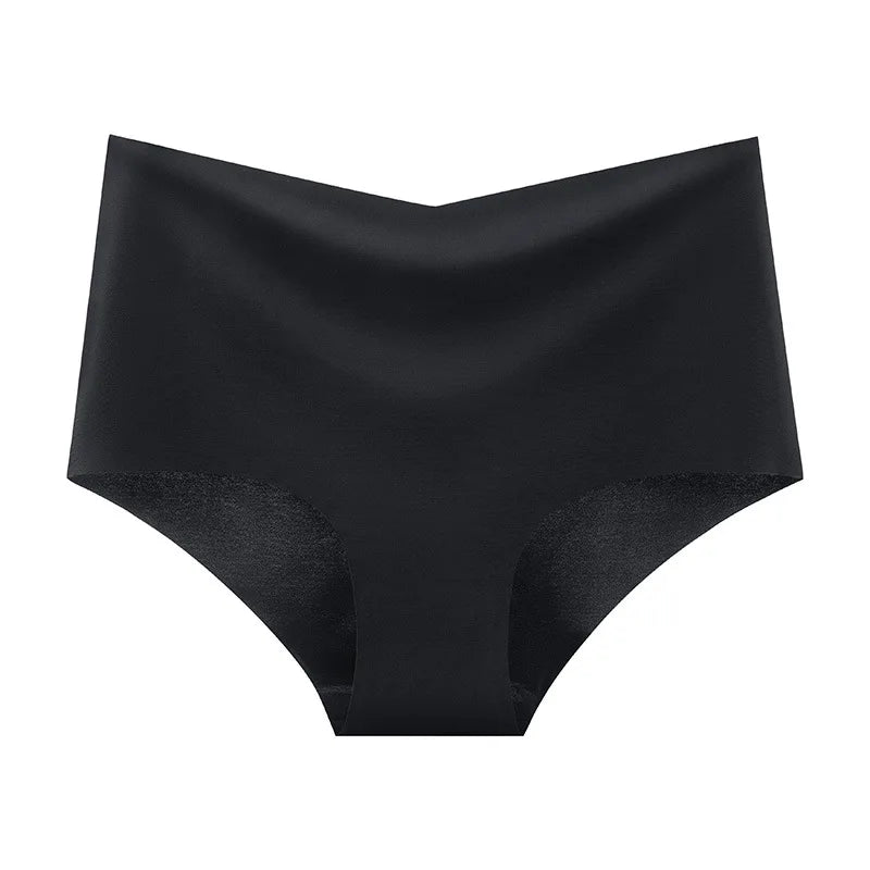 3PCS SET High Waist Panties Ice Silk Seamless Panty for Women Plus Size Sexy Comfortable Breathable Underwear S-3XL.