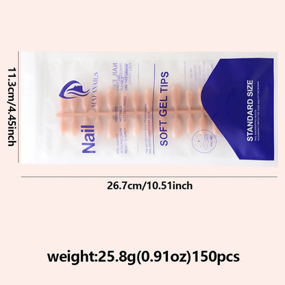 150Pcs M/S/XS Ice Nude Short Oval False Nail French Glossy Matte Simple Press on nails Nude Almond Full Cover Acrylic Fake Nails.