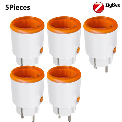 Zigbee Smart Plug 16A EU Smart Steckdose mit Power Monitoring Timing Funktion Sprachsteuerung über Homekit Alexa Google Home Yandex