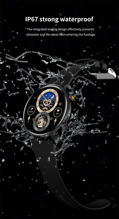 2025 New Smartwatch Women AMOLED HD Screen Always On Display Bluetooth Call IP68 Waterproof GPS Smart Men Watch For Android ios