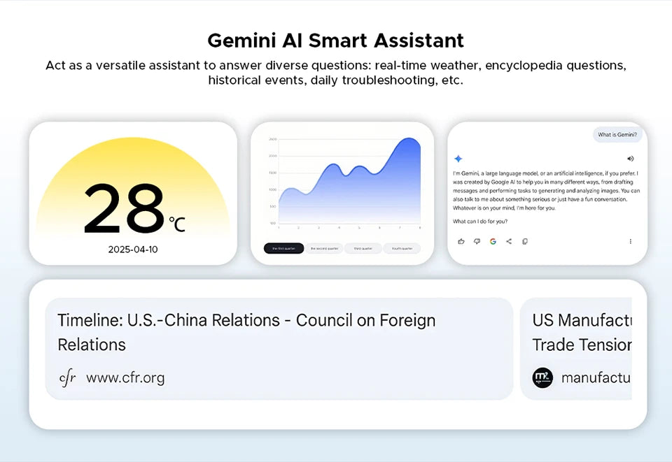 DOOGEE Tab E3 Tablet 11" Screen Android 15 Gemini AI 7.5mm Ultra-thin 32GB (8+24) 256GB Dual Speakers 8800mAh Battery Smart Pad