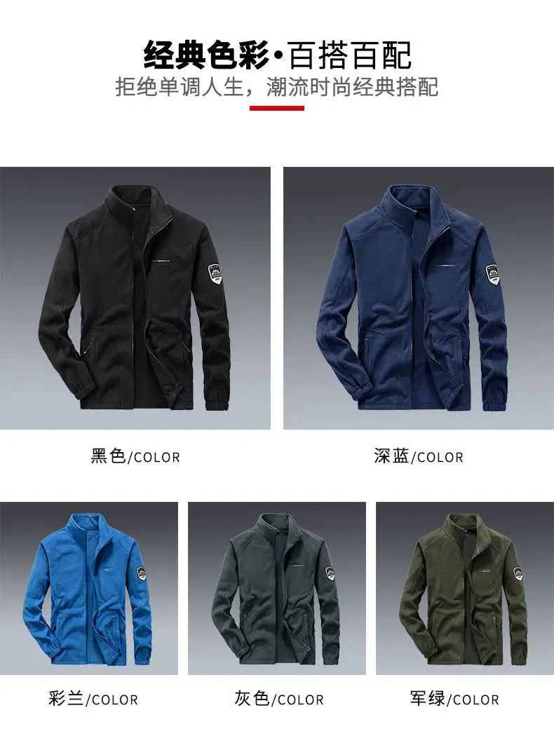 Men's Spring Autumn Jacket Thickened High-end Knitted Jacket Cardigan Outerwear Coat.