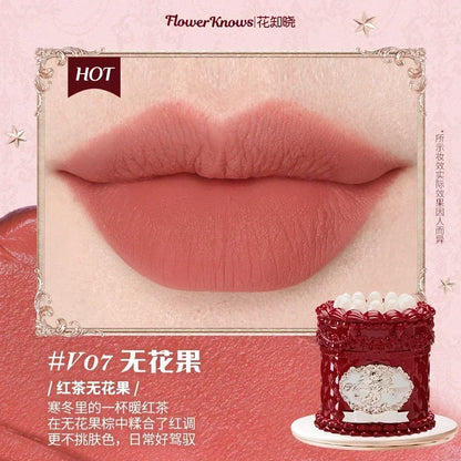 Flower Knows Butterfly Cloud Collar Collection Cosmetics Water Non Stick Cup Lipstick Lght Film-forming Solid Lip Gloss Makeup