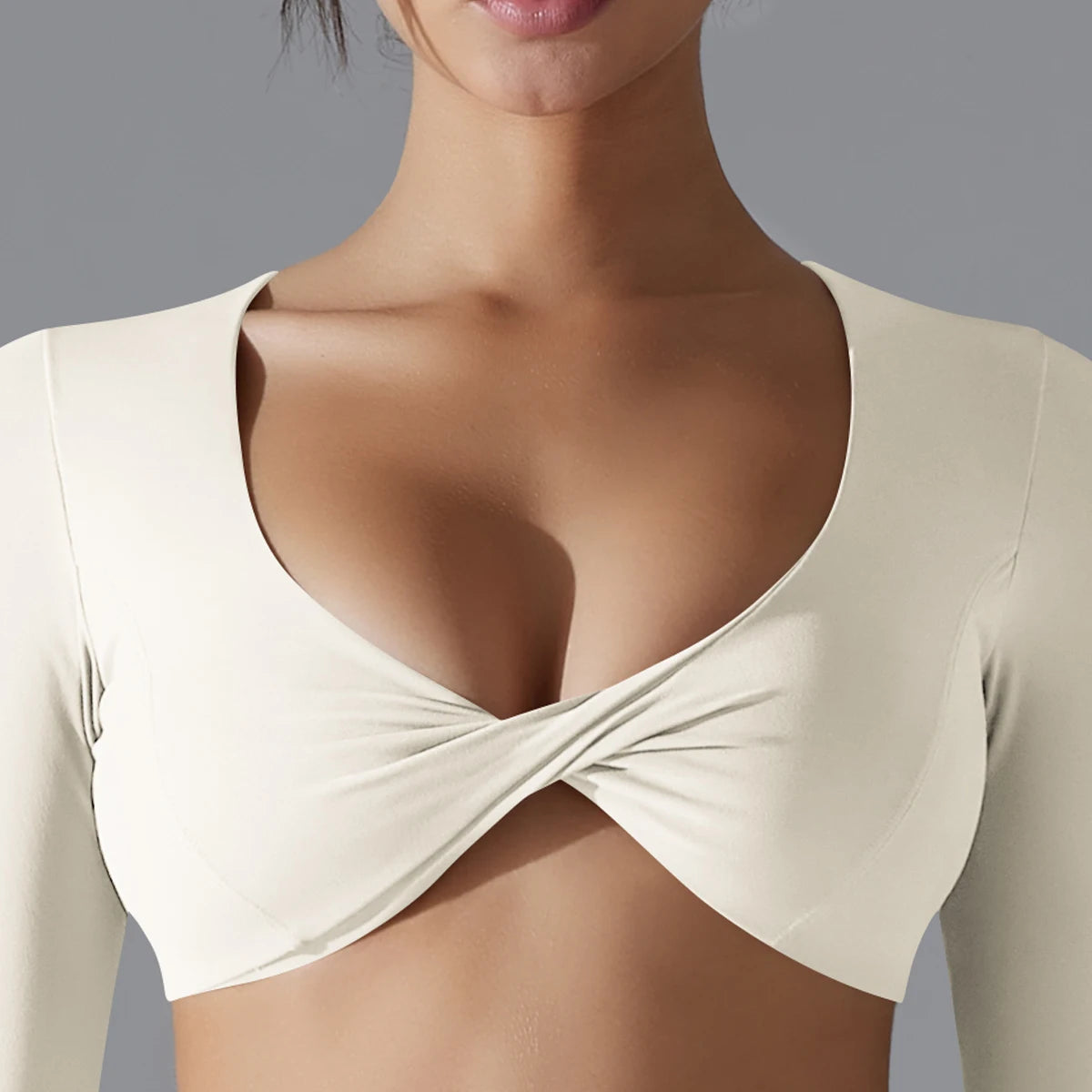 Yoga Long Sleeve Slim Sexy Breathable Quick Drying Sport Brassiere Gym Push Up Shockproof High Intensity Pilates Clothes Women