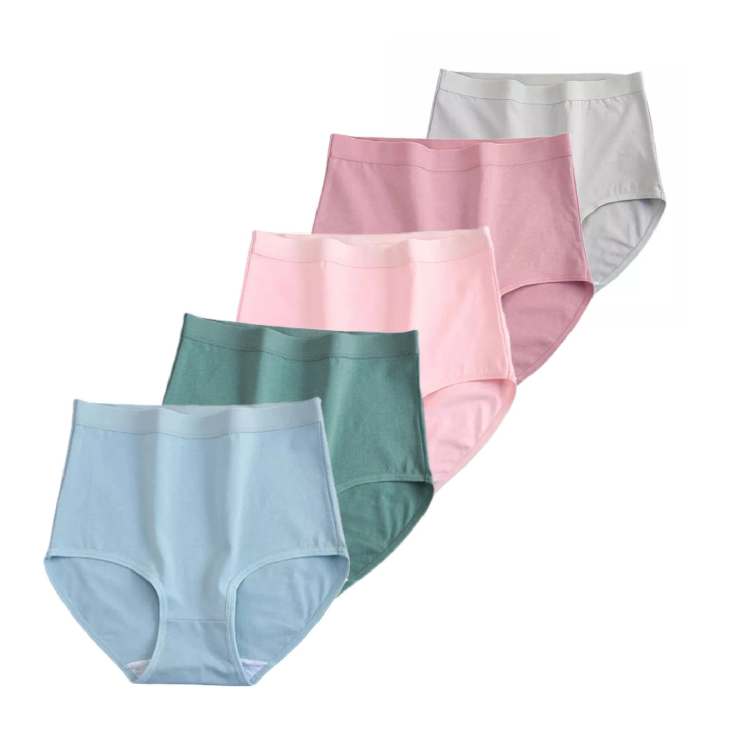 FallSweet 5Pcs/Lot Cotton Panties for Women Plus Size Underwear High Waist Comfortable Female Underpants Sexy Lingerie M-XXXL