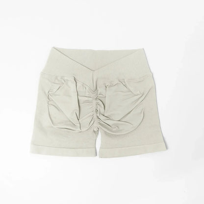 Short Gym Woman V Waist High Waist Fitness Training Yoga Clothing Running Butt Lifting Workout Leggings Cycling Sports Shorts.