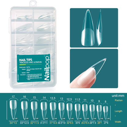 Nailpop 120pcs Acrylic Nails Fake Capsule Short Almond Coffin Square Artificial Nail Extension Soft Gel Tips Accessories Tools.