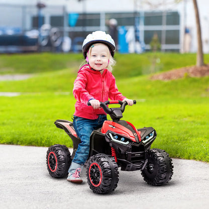 HOMCOM Electric Quad for kids 3-5 years 12V with 2 motor headlights Horn.