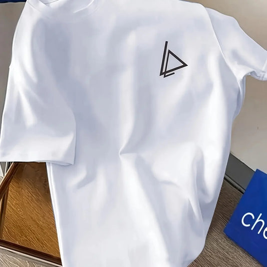 Summer men's clothing, 100% pure cotton, fashionable, casual and sporty T-shirt, mature men, loose short-sleeved on the street.