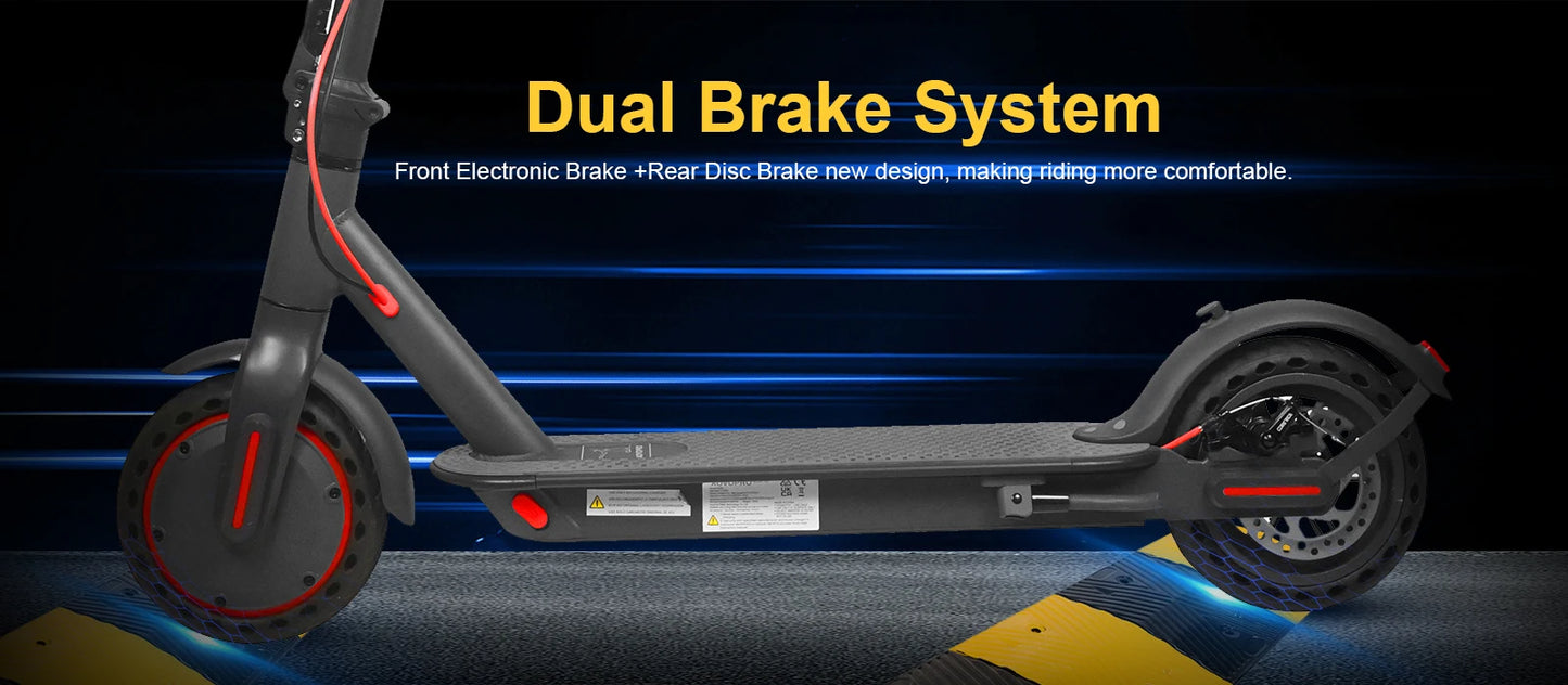 LADPED 350W Scooter Electric 36V Large Capacity Battery Folding Electric Kick Scooter with 8.5 Inch Explosion-proof Tire 31KM/H