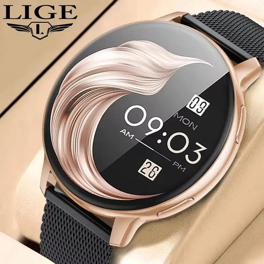 LIGE Bluetooth Call Smart Watch Women Custom Dial Steel Watches Men Sports Fitness Tracker Heart Rate Smartwatch For Android IOS.