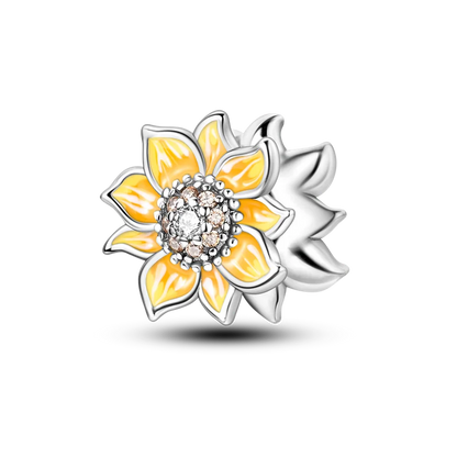 Flowers Series 925 Sterling Silver Sunflowers Tulip Carnation Charms Fit Original Bracelet  For Women Jewelry Making
