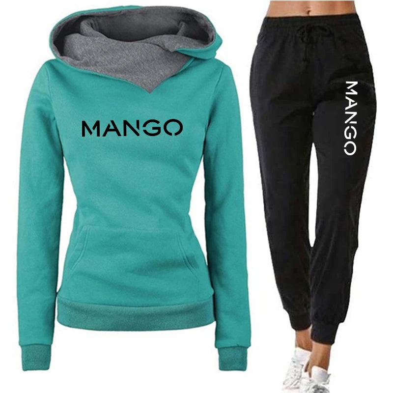Women's Hoody Tracksuit 2pcs Set Autumn Winter Daily Casual Sporty Jogging Suit Hoodie Sweatpants Ladies Home Outdoor Outfits.