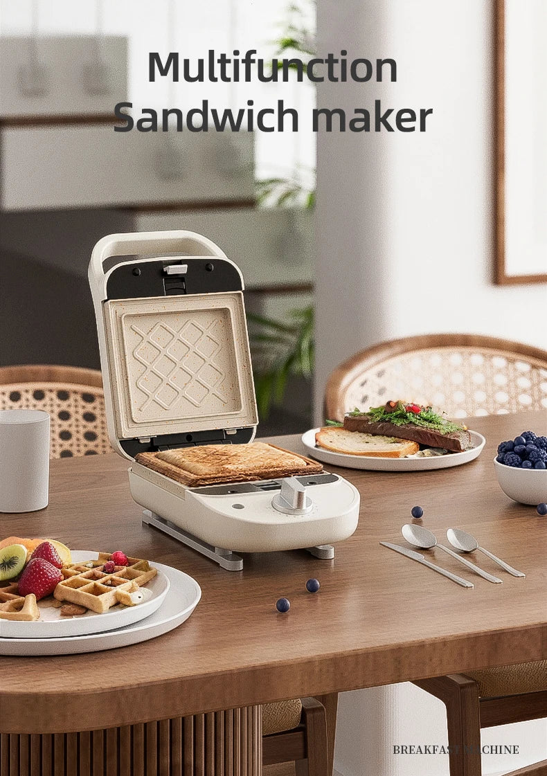 600W Electric Sandwich Maker Waffle Maker Multi-baker Breakfast Machine Toaster Baking Pancake Sandwichera Double Side Heat.