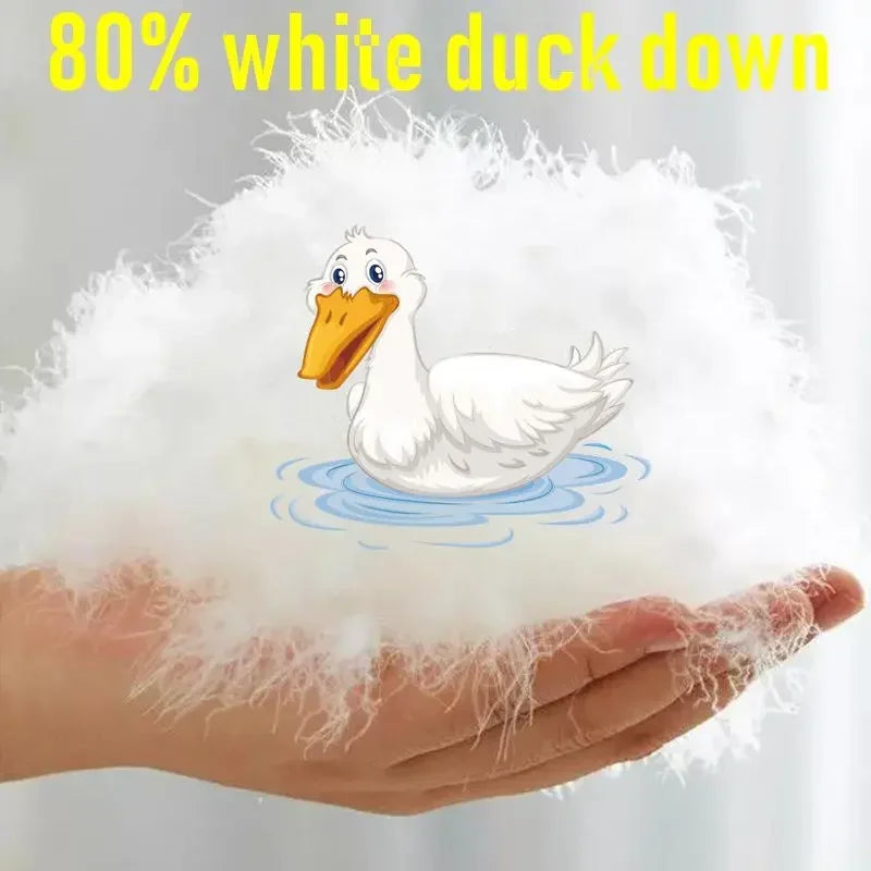 Men's Winter Pants Duck Down Padded Pants Thick Warm Black Loose Jogger Windproof High Waist Elastic Thermal Down Trouser Male.