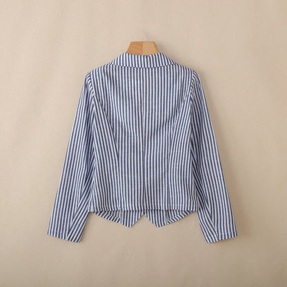 Stylish Autumn Long Sleeve Stripe Shirt 2025 ZANZEA Office Lady Blouses Women Shirts Elegant Lapel Neck OL Work Tops Mujer Femme.