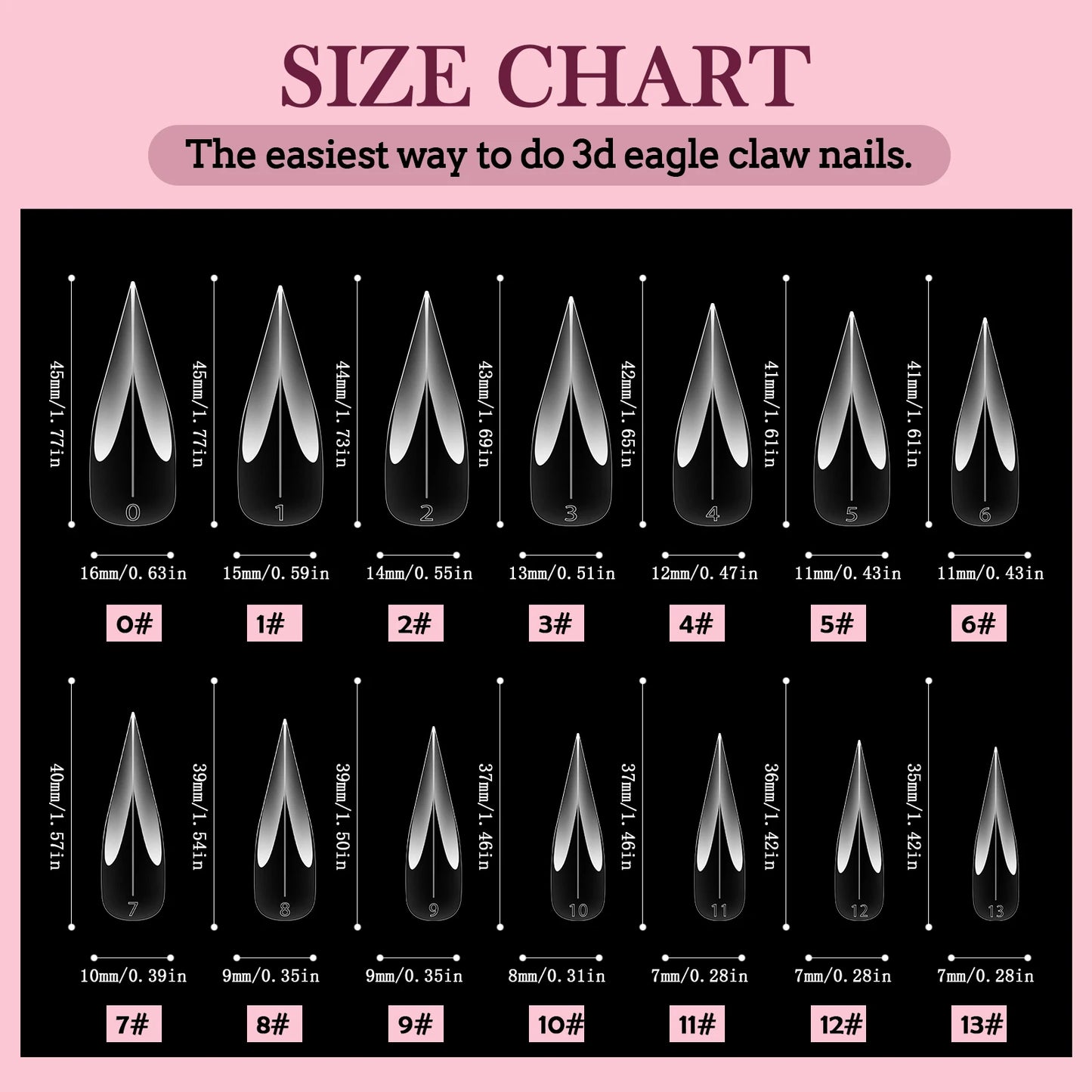 New Eagle Claw Nail-Forms 140pcs Crystal Extension Tips For Quick Gel Nails Paperless Nail Art Kit With Claw Shaped Design Salon.