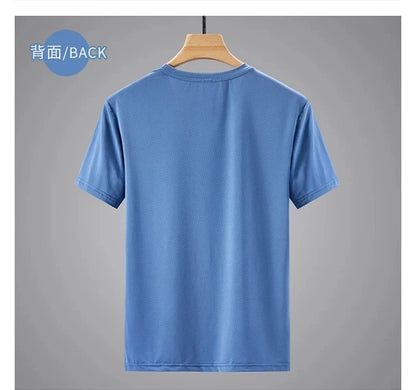 Quick Dry Sport T Shirt Men'S 2024 Short Sleeves Summer Casual White Plus OverSize 6XL 7XL 8XL 9XL Top Tees GYM Tshirt Clothes.