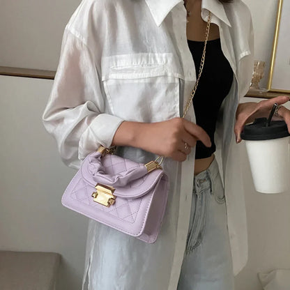 Women PU Leather Shoulder Bags Small Messenger Designer Female 2024 New Fashion Chain Rhomboid Crossbody Bag Ladies Mini Handbag.