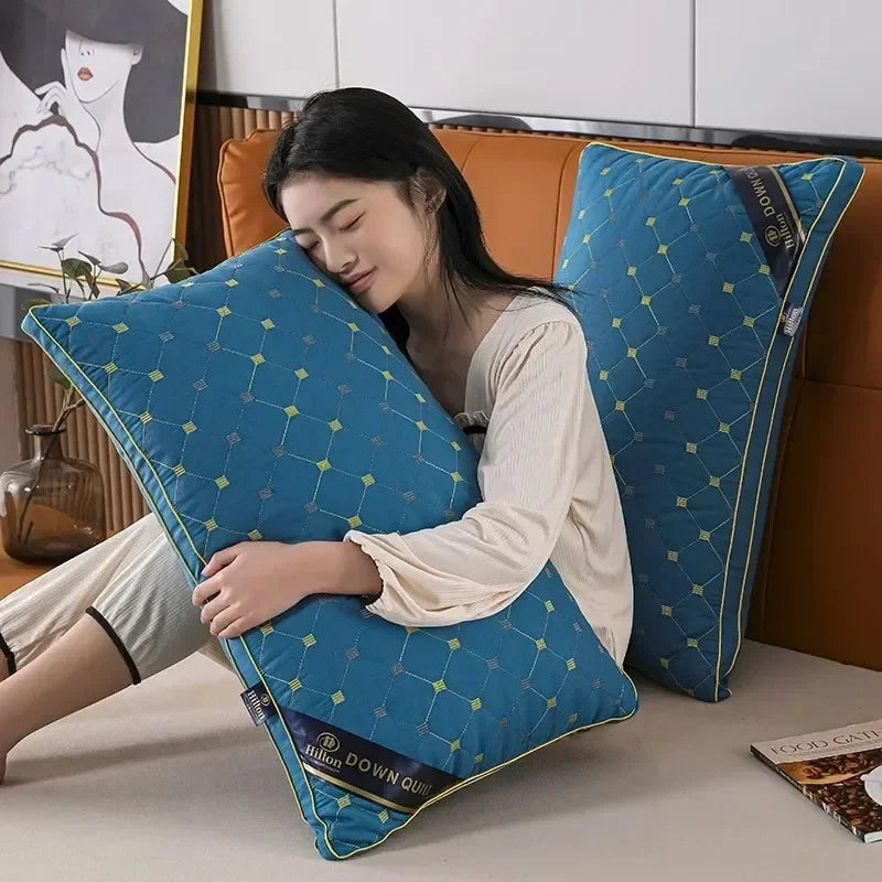 High Quality Pillow Feather Velvet High Rebound Pillow Core For Household Adult Single Neck Protection  To Aid Sleep Pillow Core.