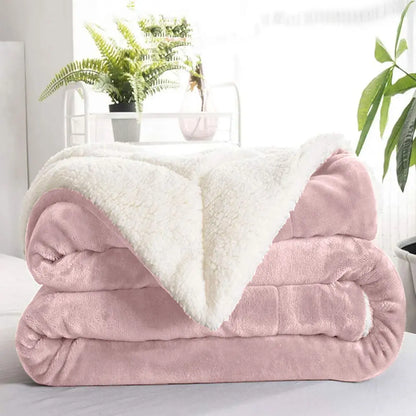 Sherpa Fleece Blanket Reversible Soft Fluffy Warm Large Sofa Bed Throw Blankets.
