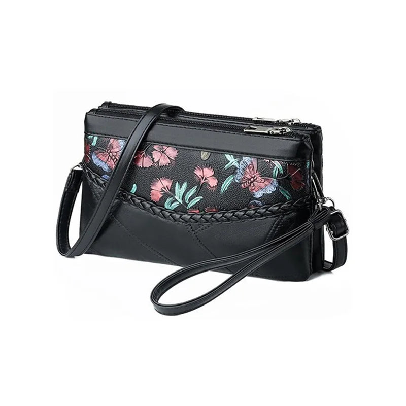 Designer Women Crossbody Bag Soft Pu Leather Shoulder Bag Good Quality Messenger Bag Small Size Purse Ladies Handbags Black Flap.