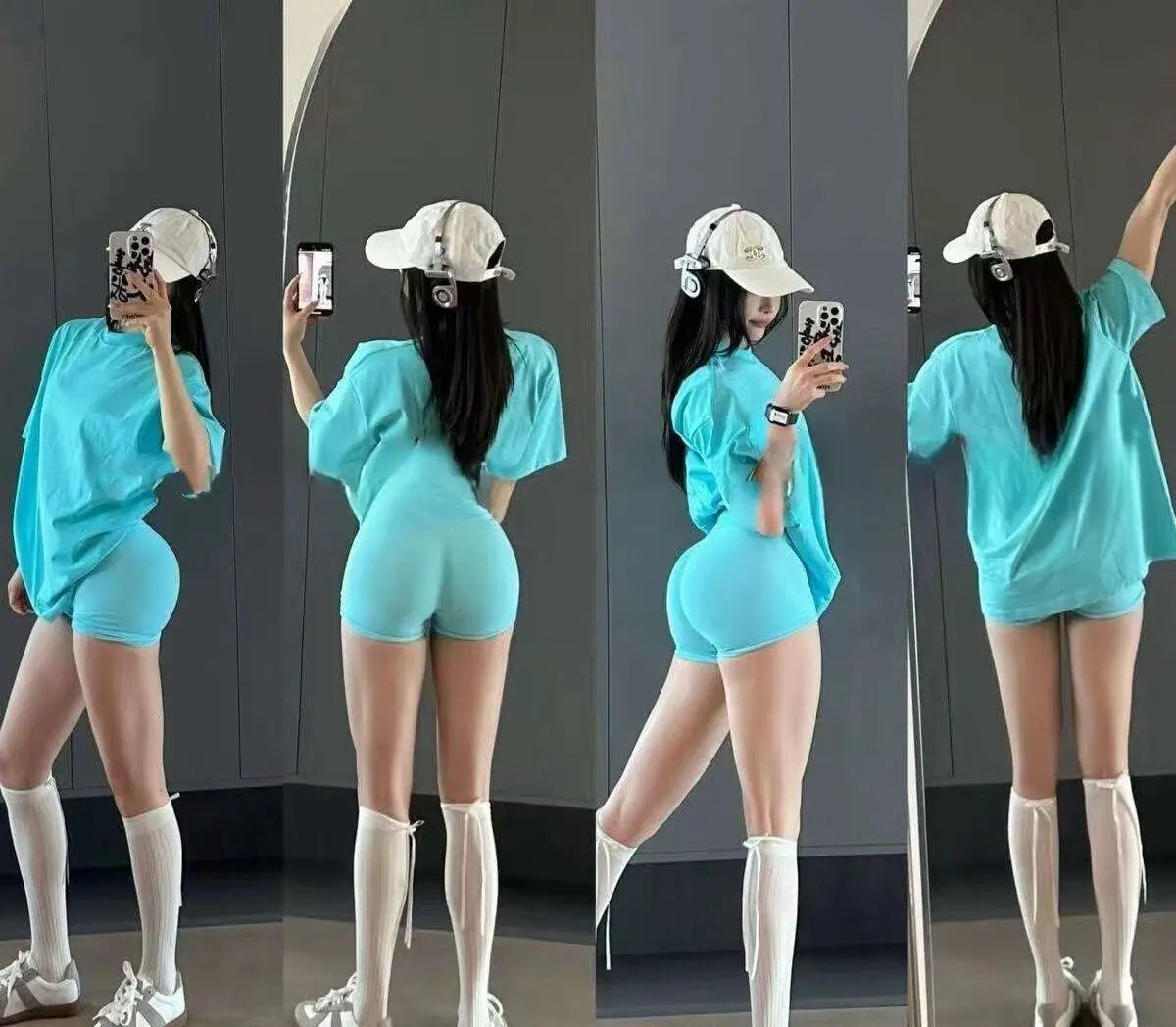 Shorts Low Ribbed Band Gym Shorts Women Workout Clothes Scrunch Bum Seamless Shorts Yoga Biker Sports Shorts.