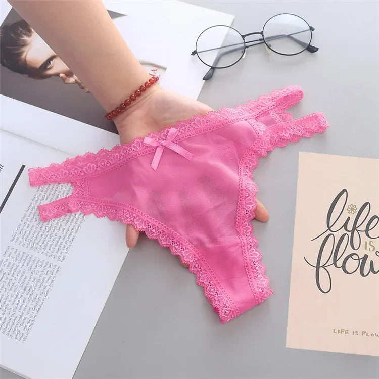 Lace Sexy Mesh Transparent Thong Women Panties Underwear Women Seamless G-String Female Underpants Intimates Lingerie.